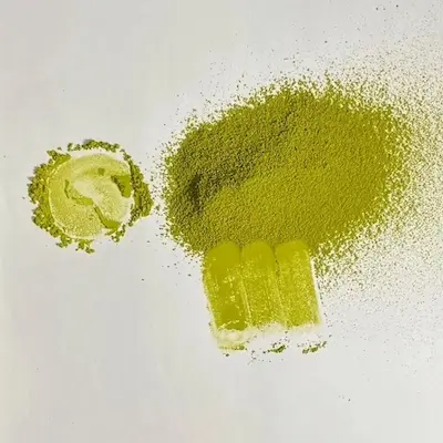 Standard green ingredient grade matcha powder for cost-effective large-scale food processing and botanical cosmetics.
