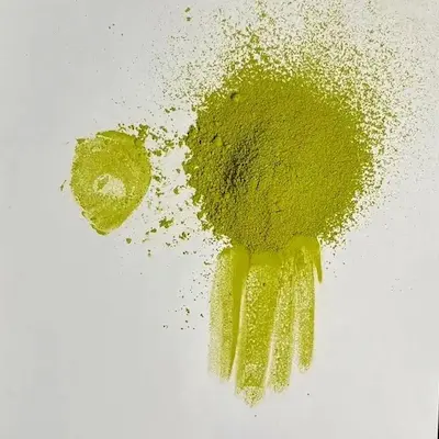 Close-up of vibrant jade green premium ceremonial grade matcha powder for specialty cafes and tea houses.